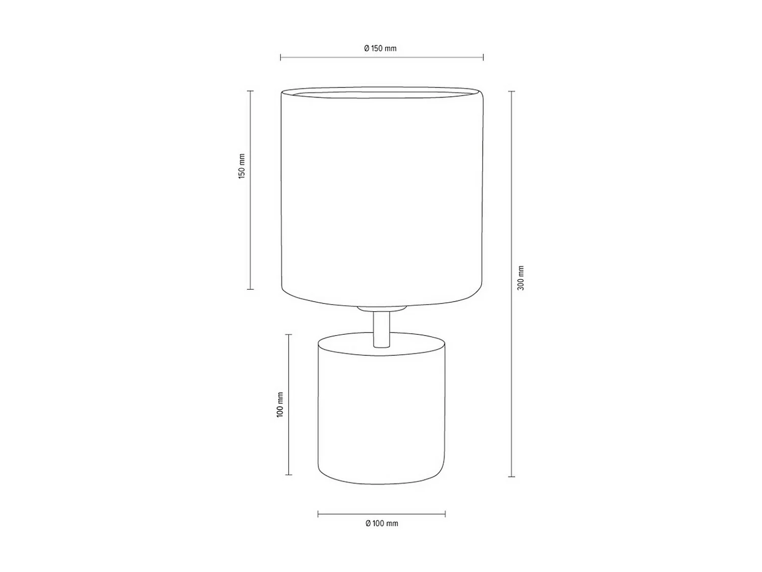 Candeeiro de Mesa Our, Cinzento, 15x15x30 cm, EPIKASA