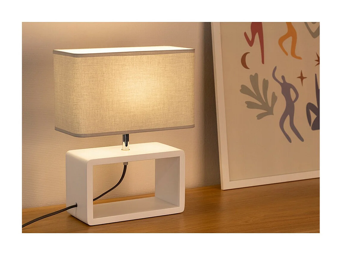 Tafellamp Artes, Wit, 15x30x45 cm, EPIKASA