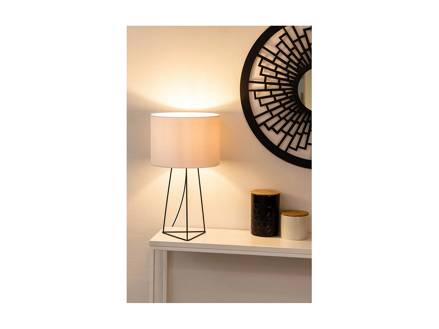 Candeeiro de Mesa Deva, Preto, 30x30x49 cm, EPIKASA