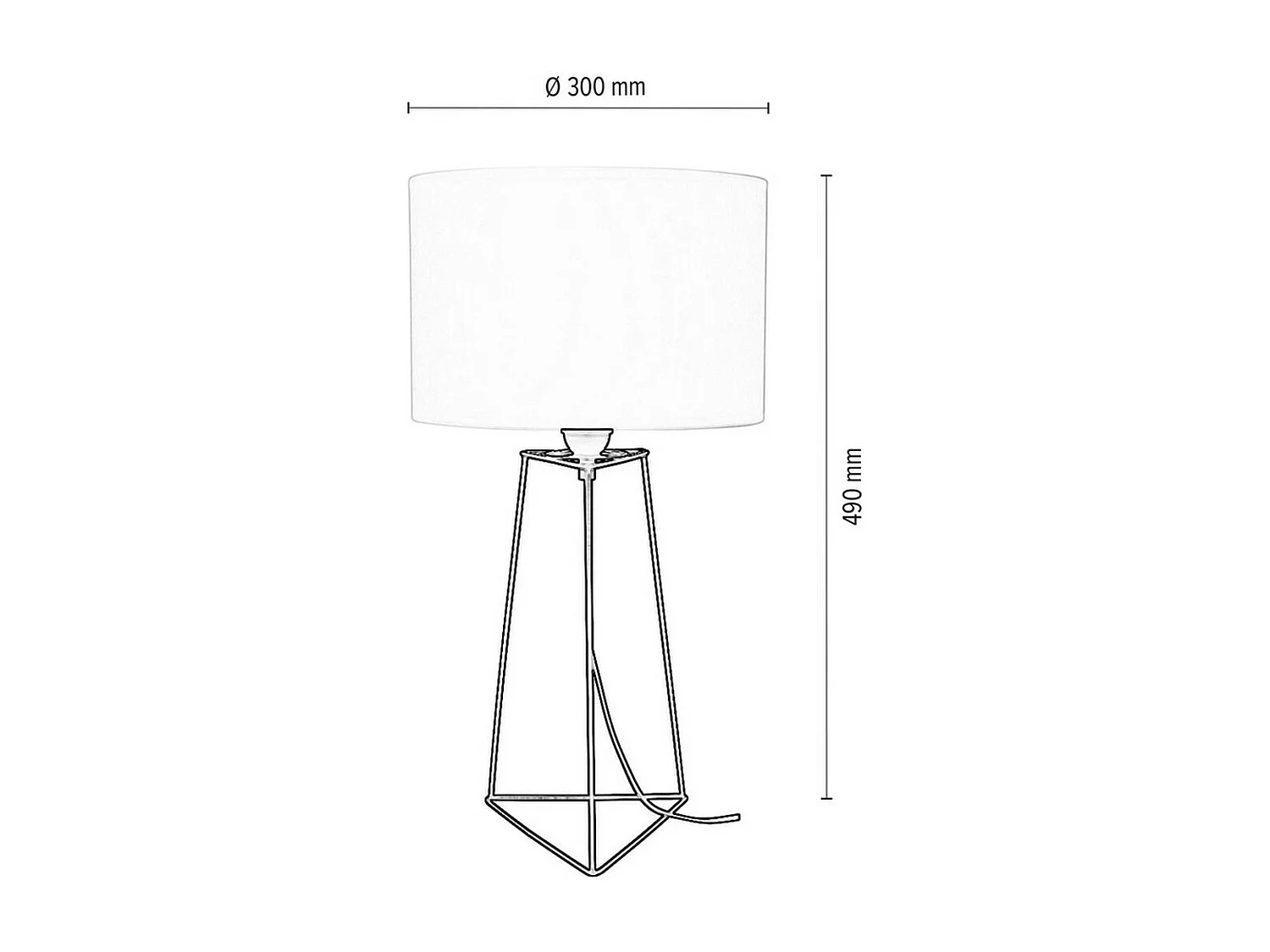 Candeeiro de Mesa Deva, Preto, 30x30x49 cm, EPIKASA