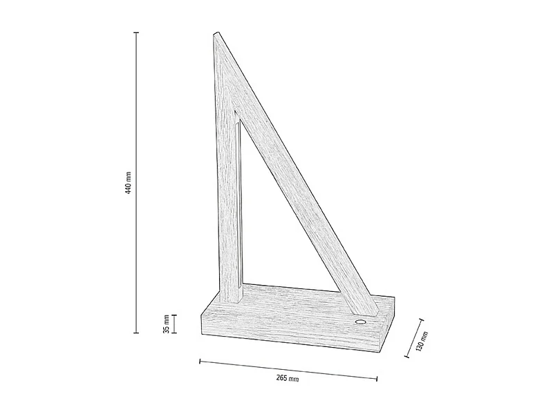 Candeeiro de Mesa Yukon, Castanho, 26,5x13x44 cm, EPIKASA