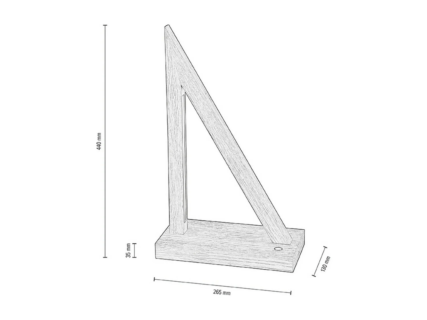 Tafellamp Yukon, Bruin, 26,5x13x44 cm, EPIKASA
