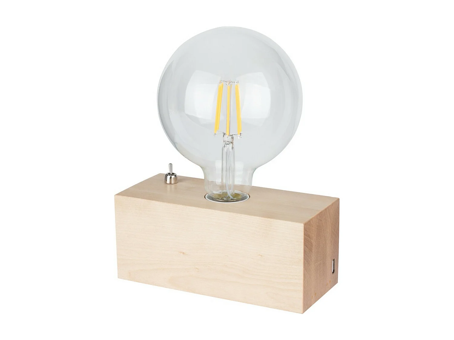 Lampe à Poser Almanzora, Marron, 8x18x8 cm, EPIKASA