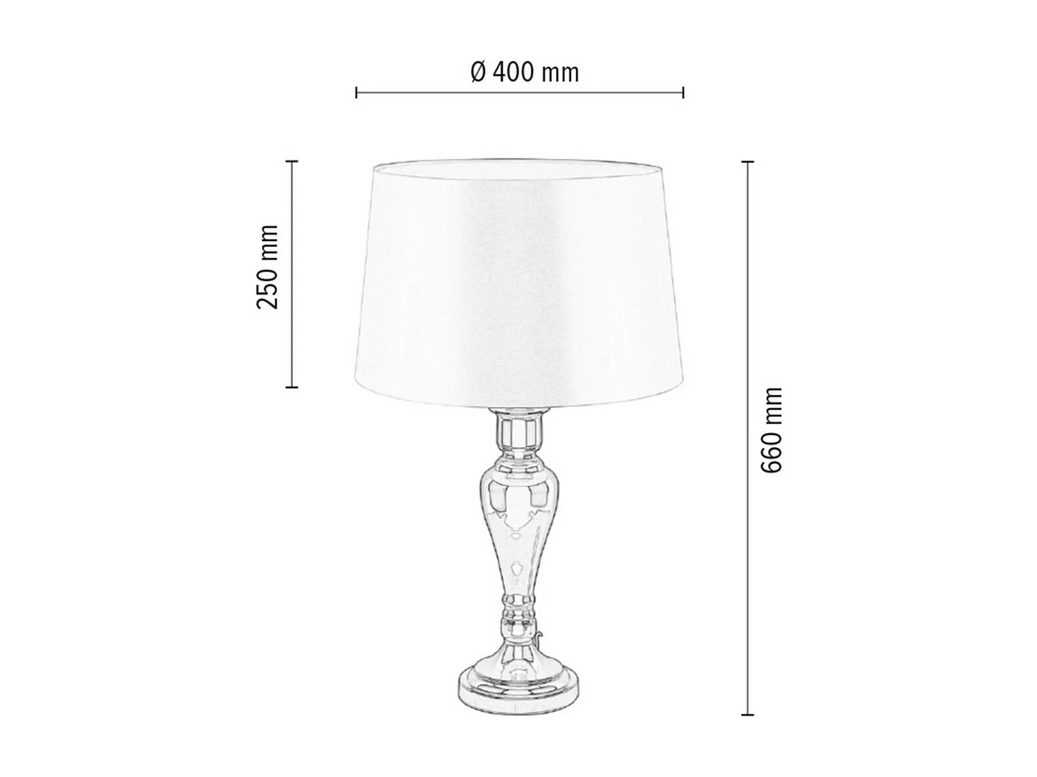 Lámpara de Mesa Adaja, Negro, 40x40x66 cm, EPIKASA