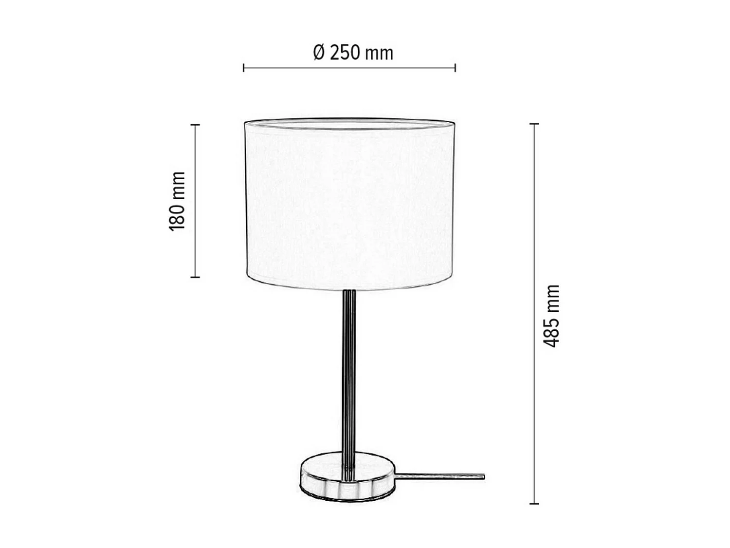 Lampe à Poser Gianni, Blanc, 25x25x48,5 cm, EPIKASA