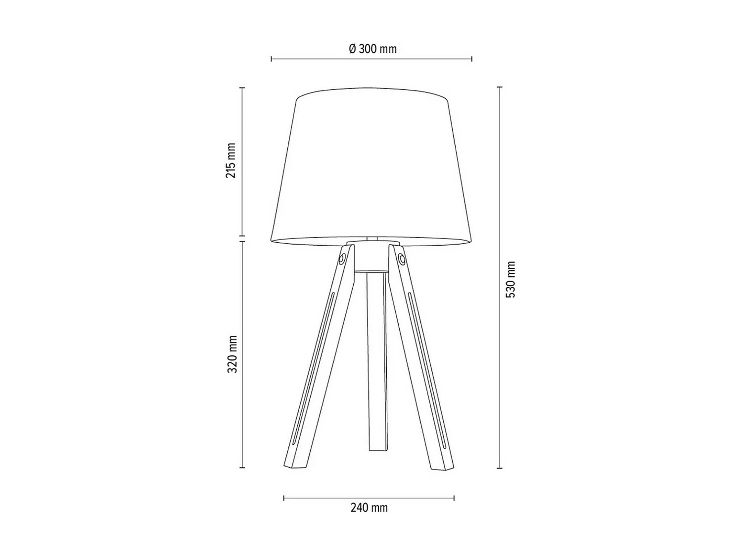 Tafellamp Outhe, Bruin, 30,5x30,5x54,5 cm, EPIKASA