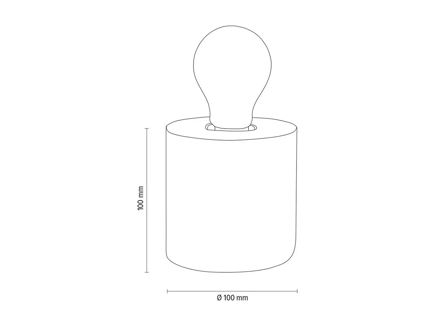 Tafellamp Our, Grijs, 10x10x10 cm, EPIKASA