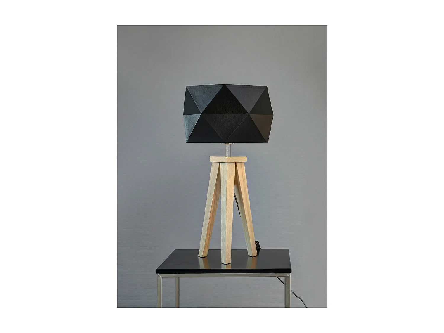 Lampe à Poser Sambre, Marron, 29x29x56 cm, EPIKASA