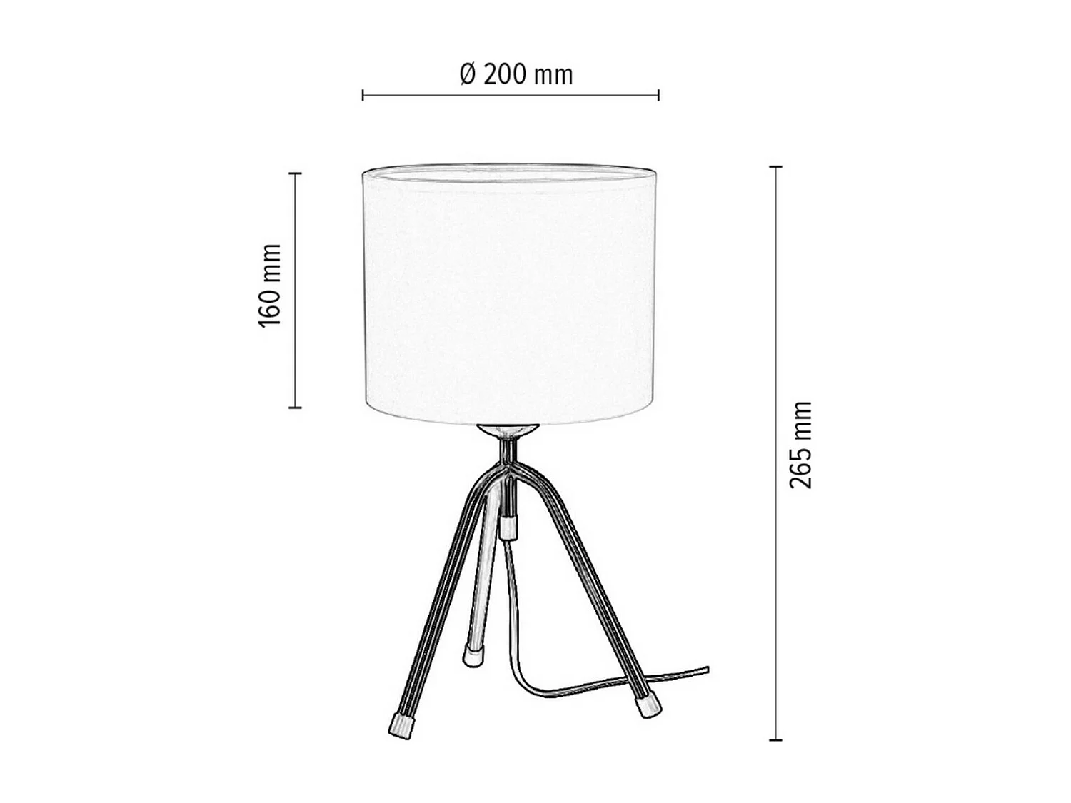 Lampe à Poser Ybbs, Gris, 24x24x26,5 cm, EPIKASA