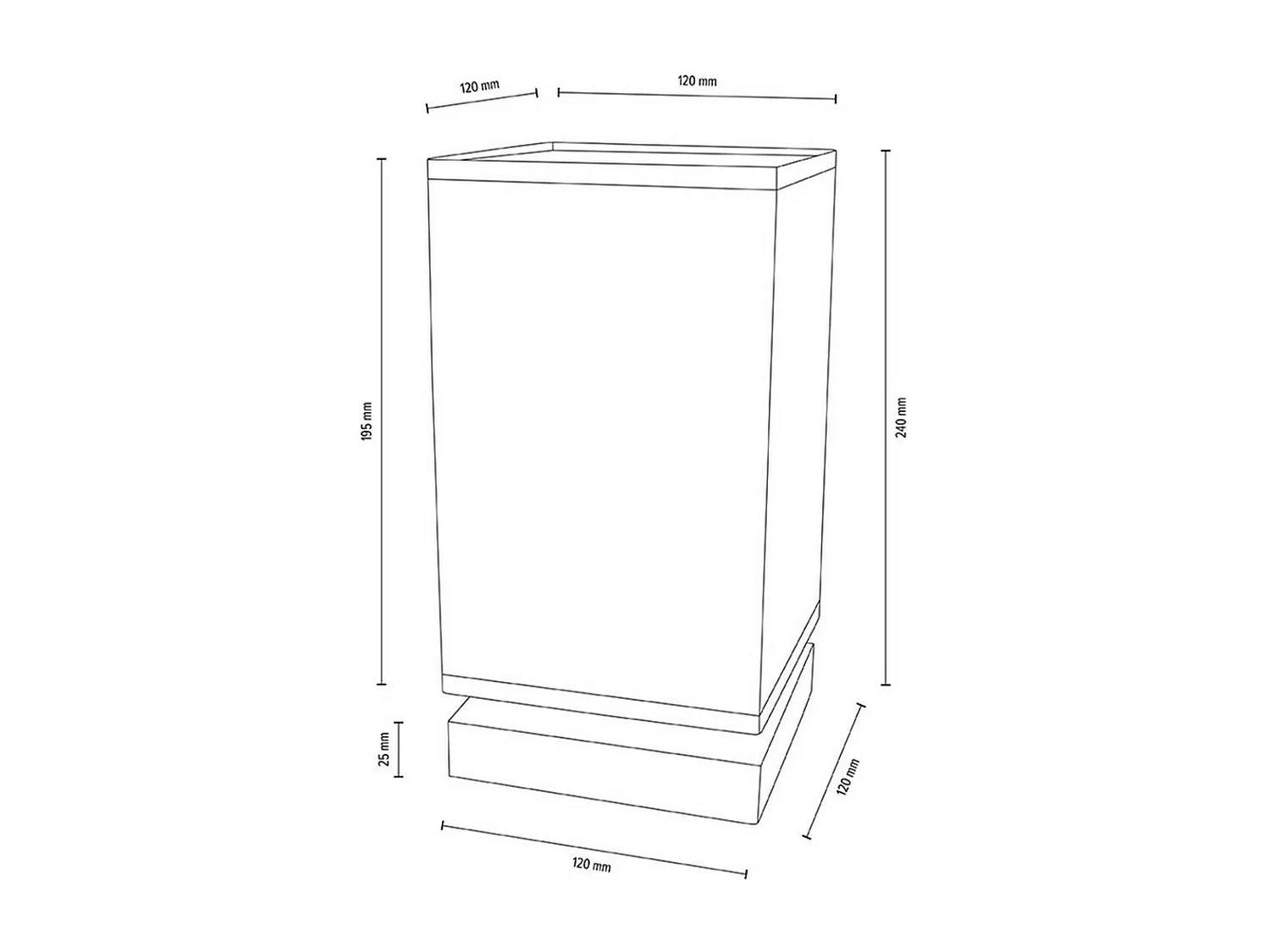 Candeeiro de Mesa Gediz, Bege, 12x12x24 cm, EPIKASA