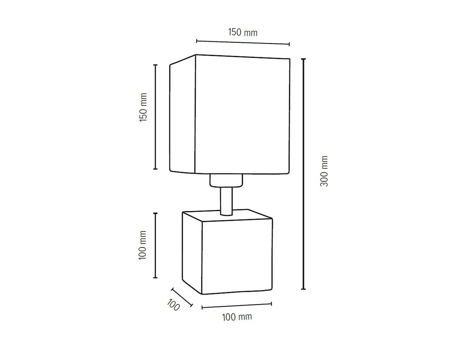 Lampada da Tavolo Mure, Marrone, 15x15x30 cm, EPIKASA