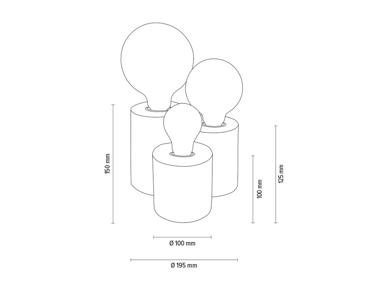 Candeeiro de Mesa Mayotte, Castanho, 19,5x19,5x15 cm, EPIKASA