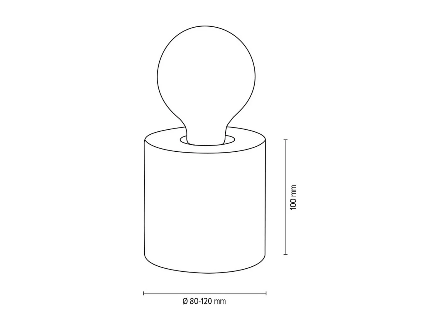 Candeeiro de Mesa Volga, Castanho, 8x8x10 cm, EPIKASA