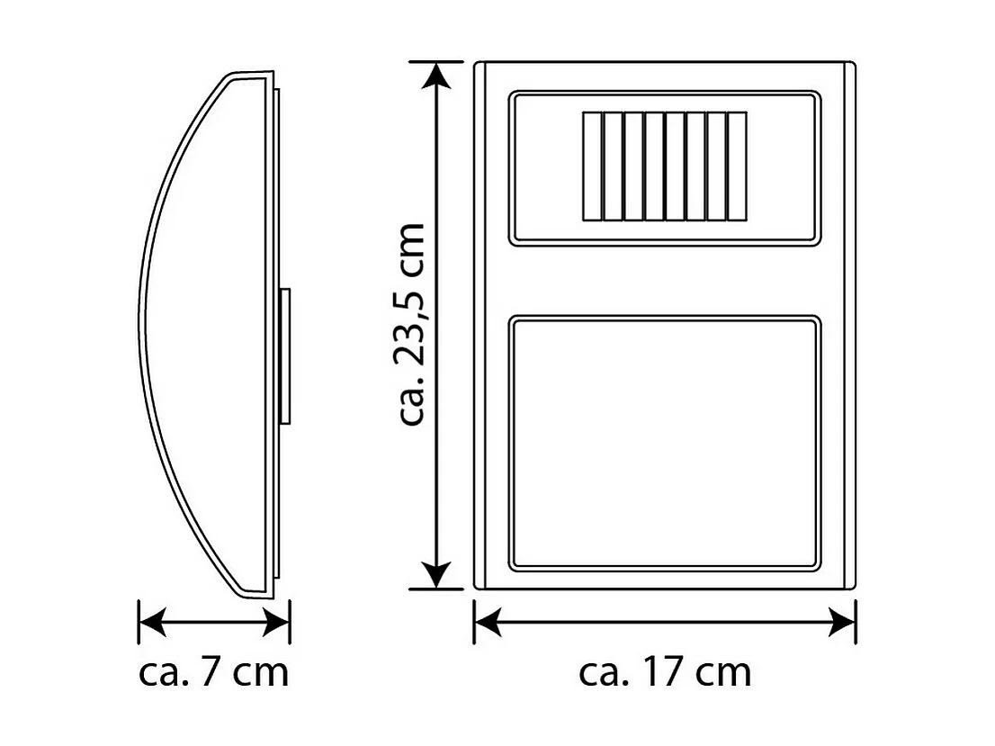 Candeeiro de Exterior Traun, Prata, 7x17x23,5 cm, Epikasa