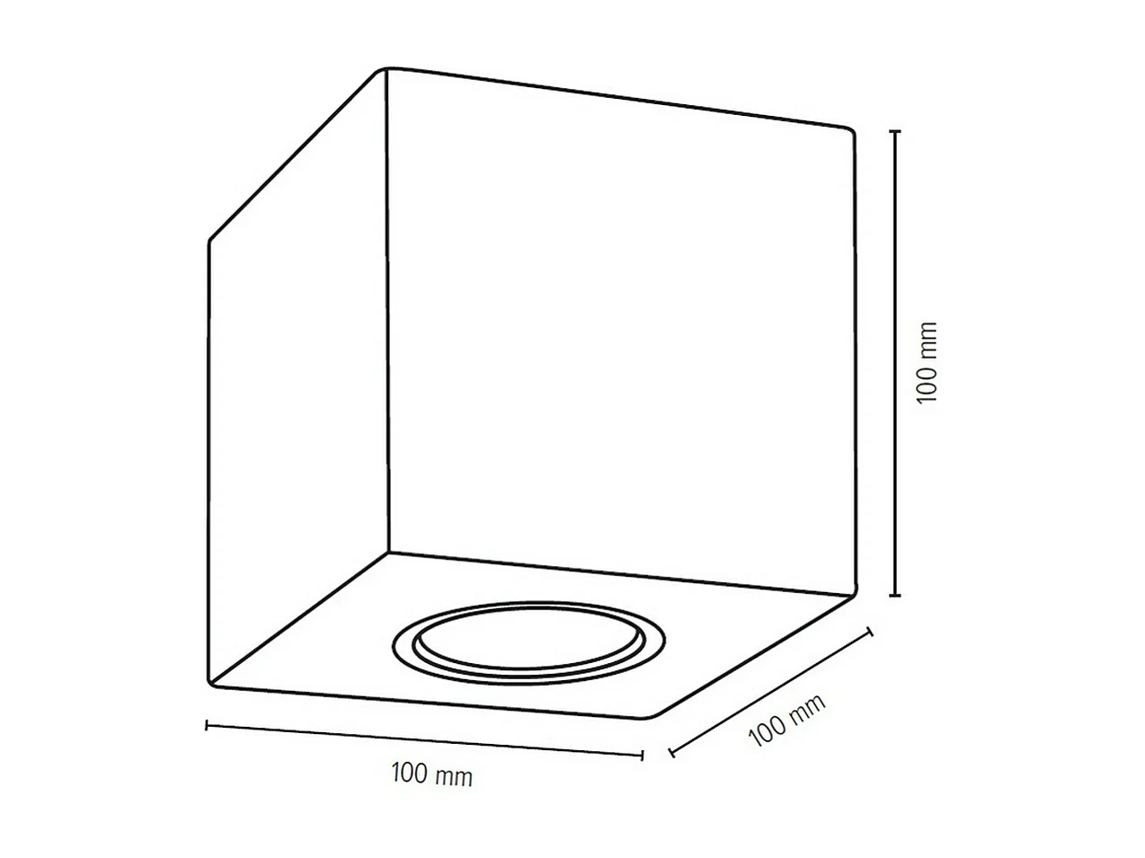Spot d'Intérieur Gila, Marron, 10x10x10 cm, EPIKASA
