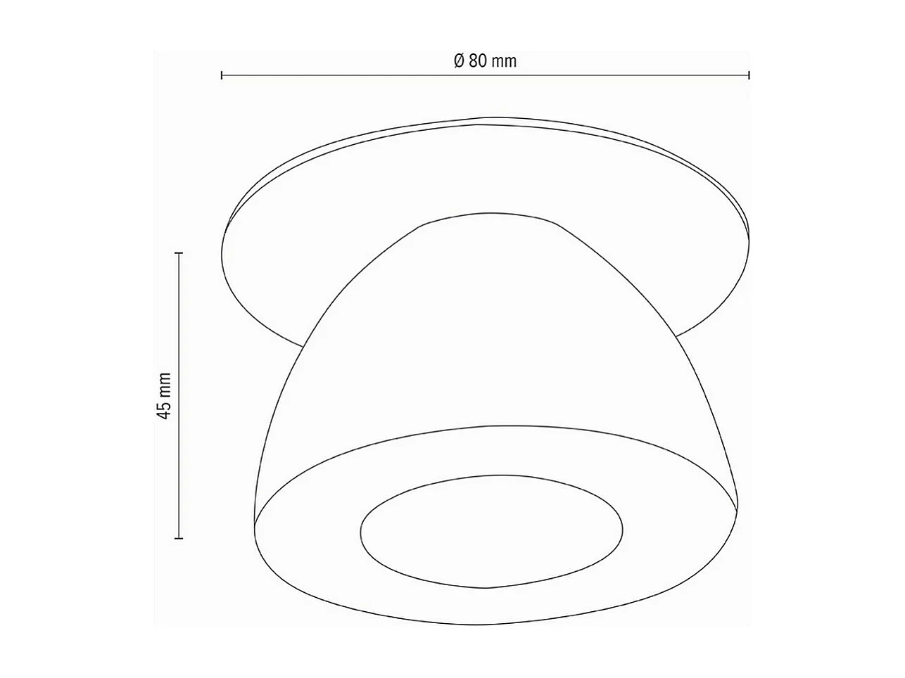 Lampa Punktowa Zwarte, Srebrny, 8x8x4,5 cm, EPIKASA
