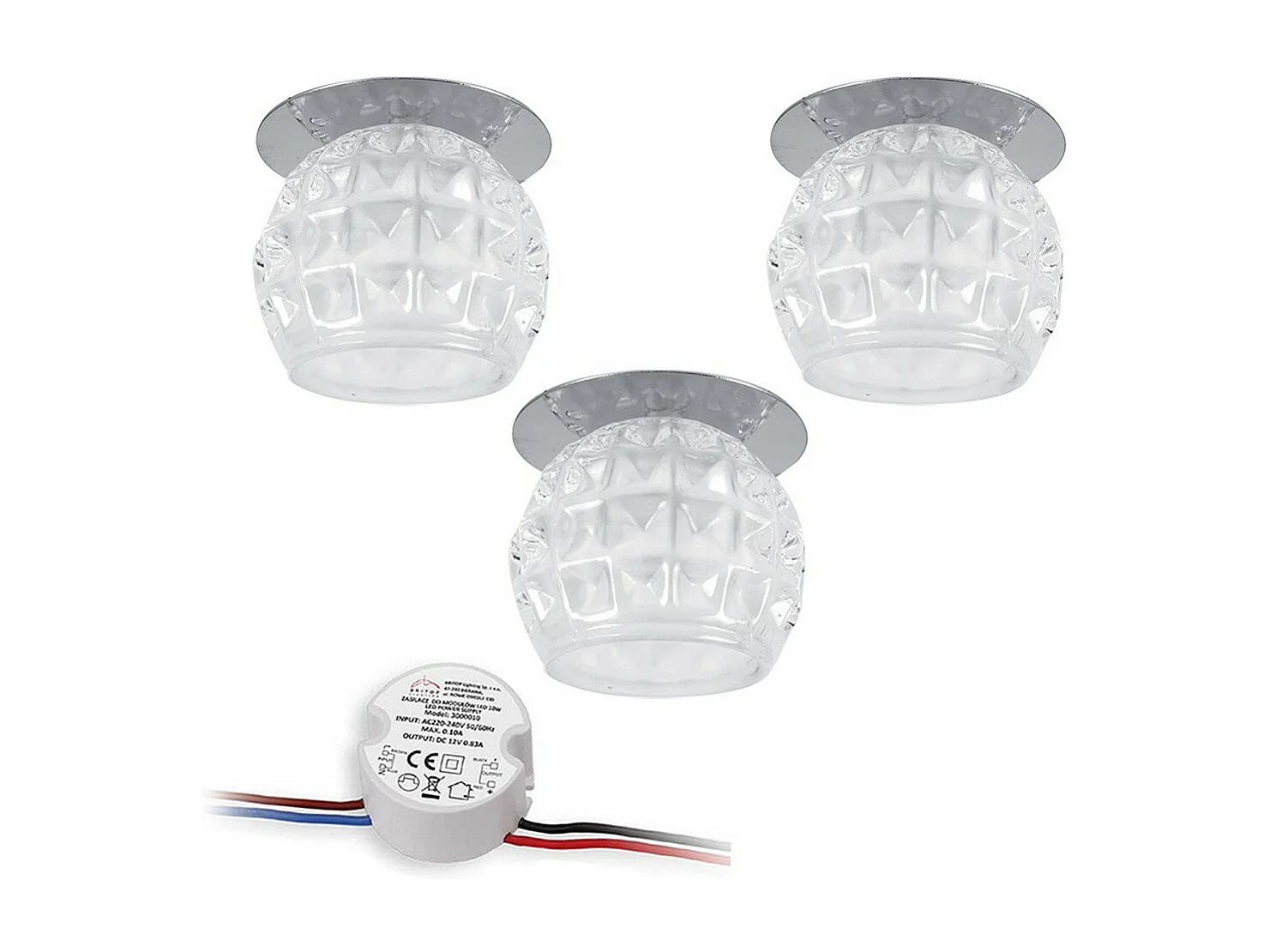 Lampa Punktowa Lek, Biały, 8x8x6,5 cm, EPIKASA