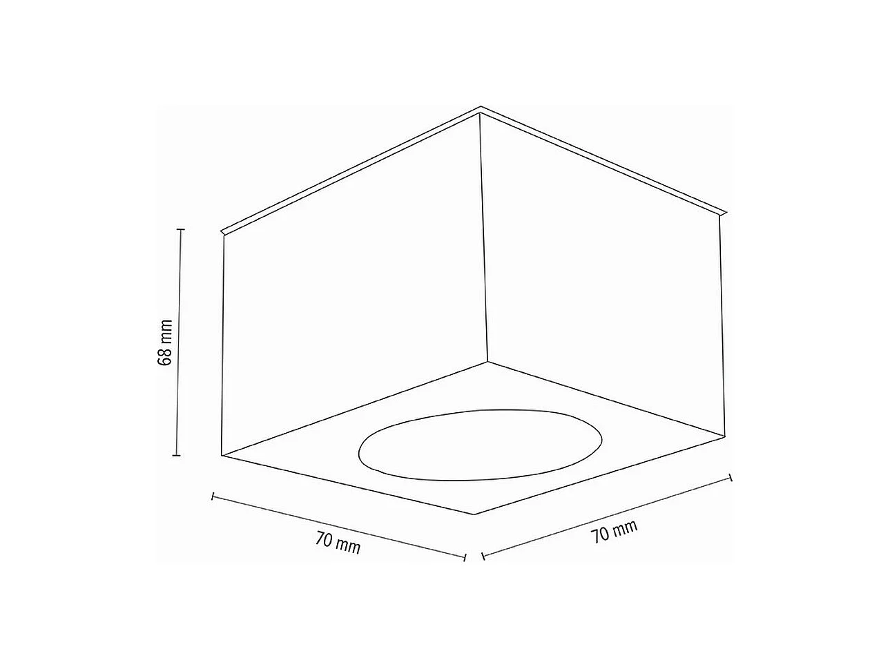 Lampa Punktowa Kromme, Srebrny, 7x7x6,8 cm, EPIKASA