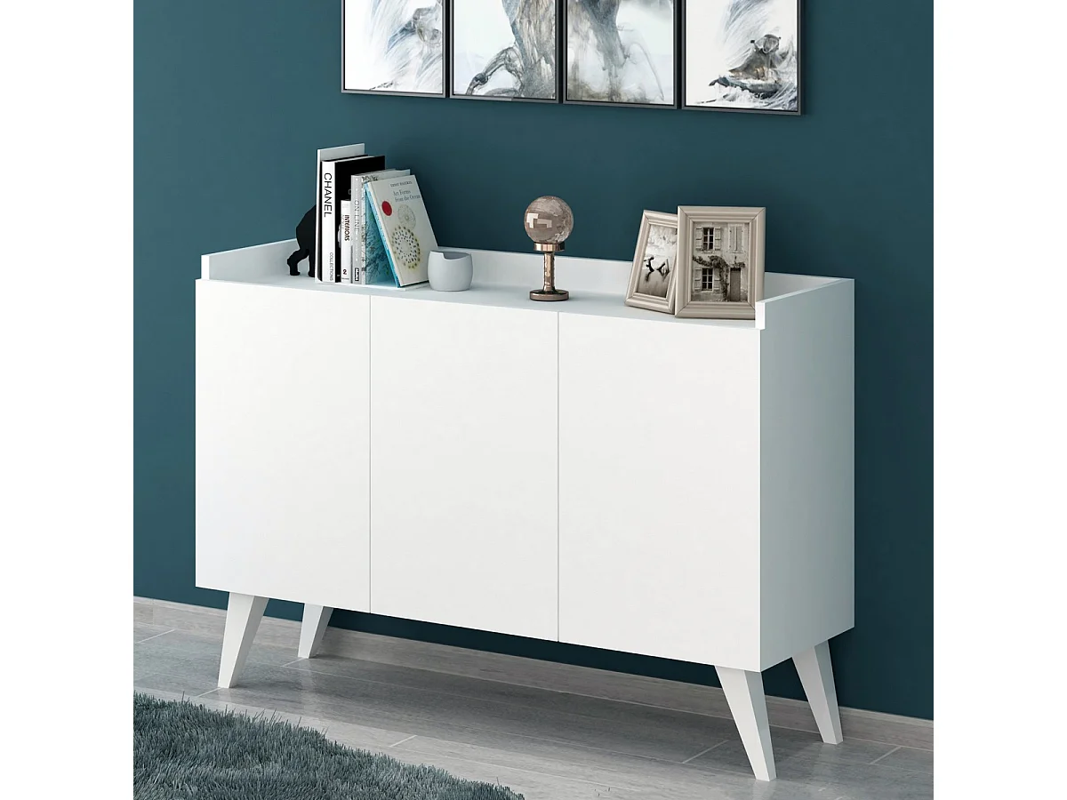 Kredens Ariane, Biały, 120x37x82 cm, EPIKASA