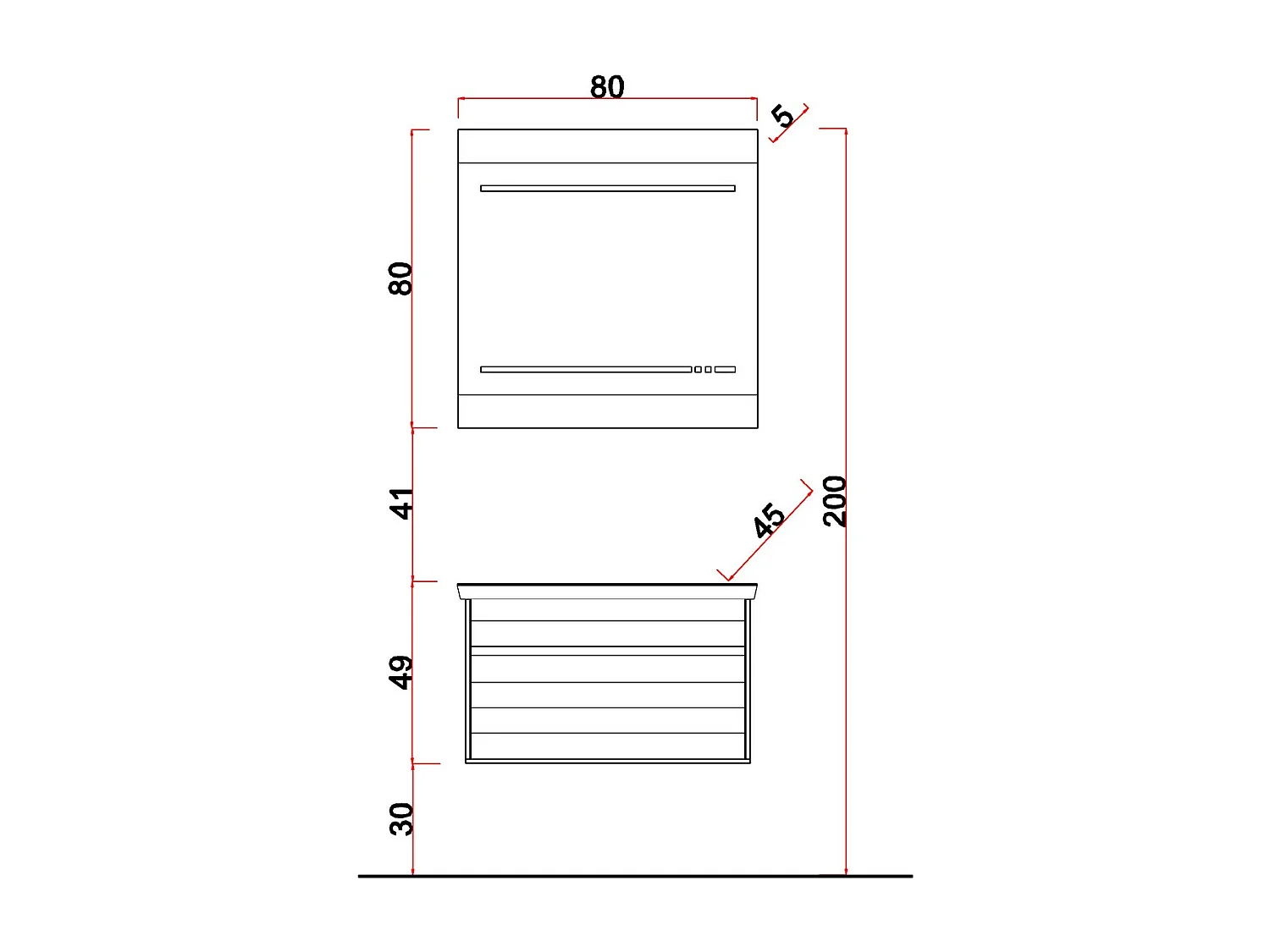 Miroir avec Lumière LED Memoria, Marron, 80x80x5 cm, EPIKASA