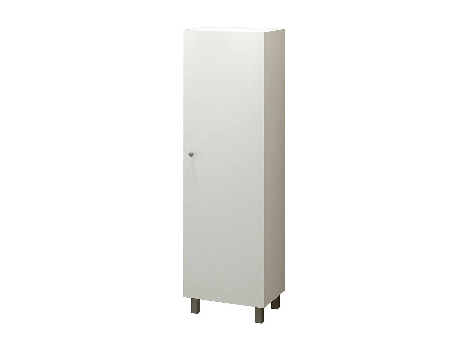Meuble de Salle de Bain sur Pied Pari, Blanc, 50x35x165 cm, EPIKASA
