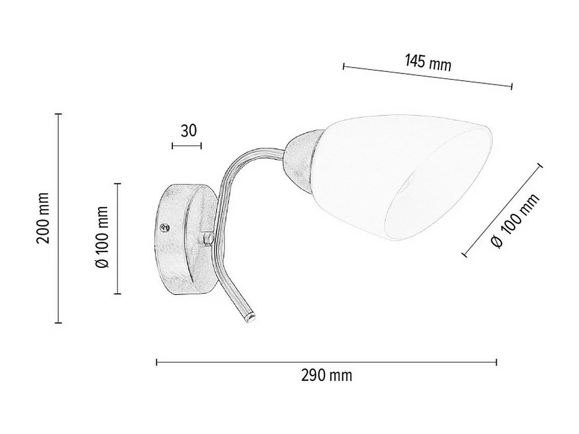Lampada a Parete Adrio, Bianco, 29x12x20 cm, EPIKASA