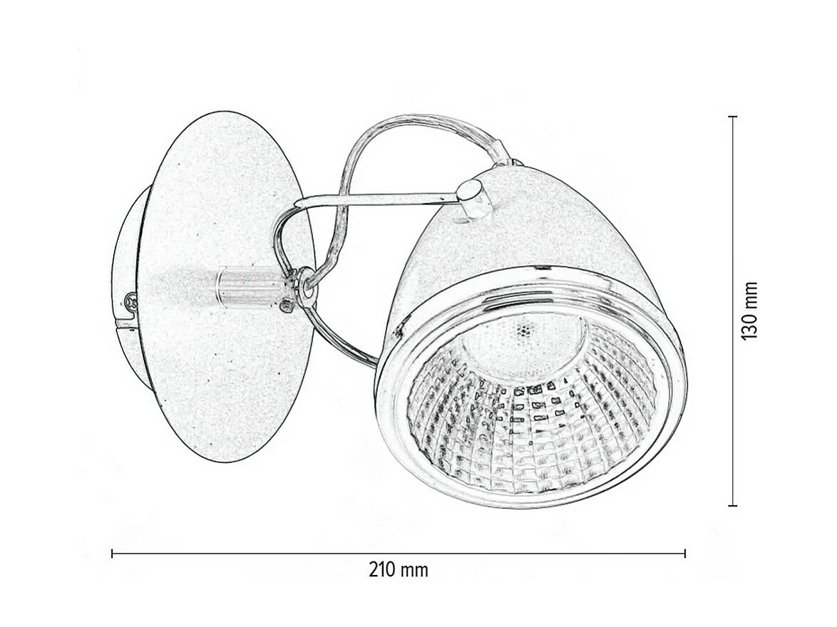 Lampa ścienna Lesse, Biały, 13x21x13 cm, EPIKASA