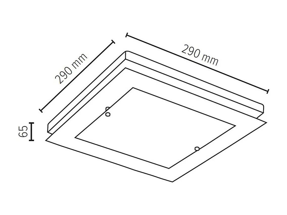 Applique Meno, Marron, 29x29x6,5 cm, EPIKASA