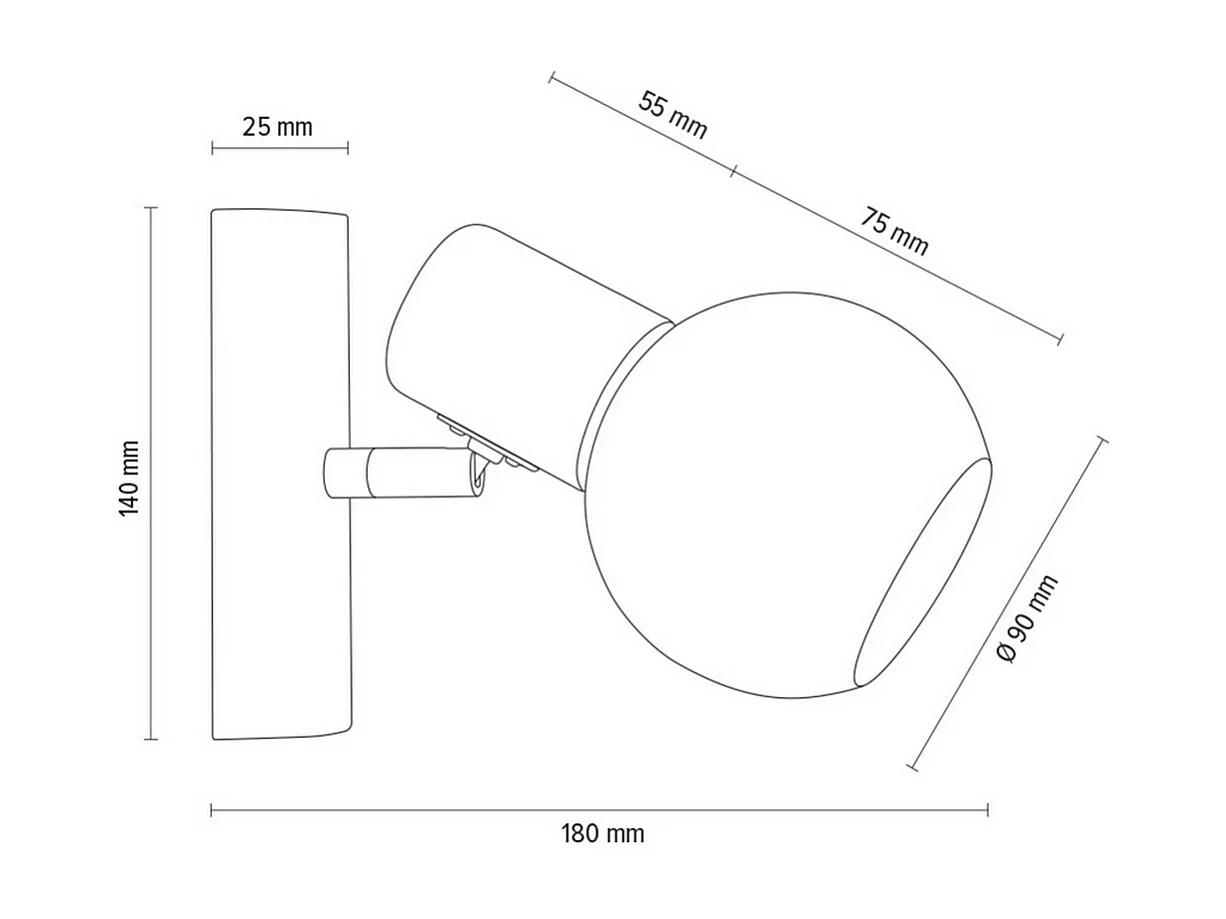 Applique Ardenne, Marron, 9x18x14 cm, EPIKASA