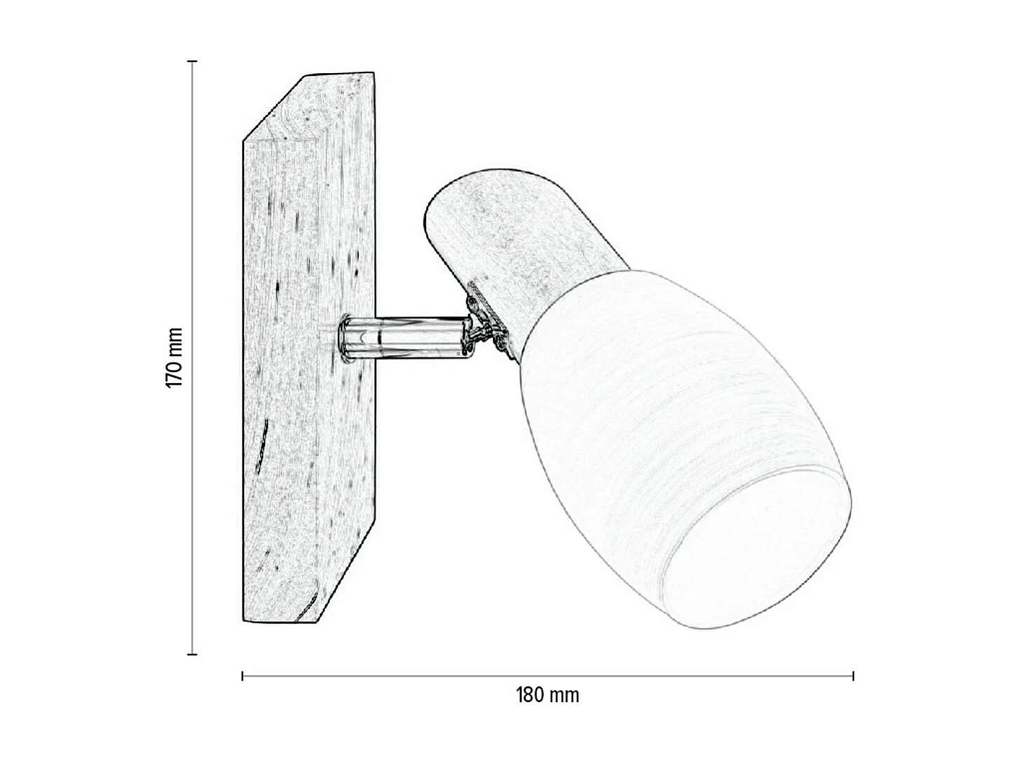Applique Albino, Marron, 6x18x17 cm, EPIKASA