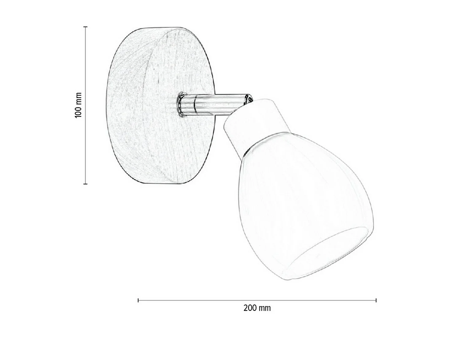 Applique Alessio, Marron, 10x10x20 cm, EPIKASA