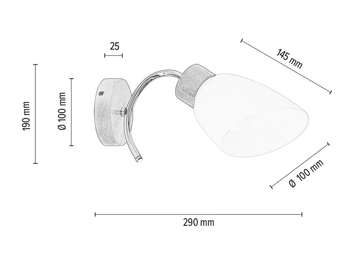 Lampa ścienna Adrio, Biały, 12x29x19 cm, EPIKASA