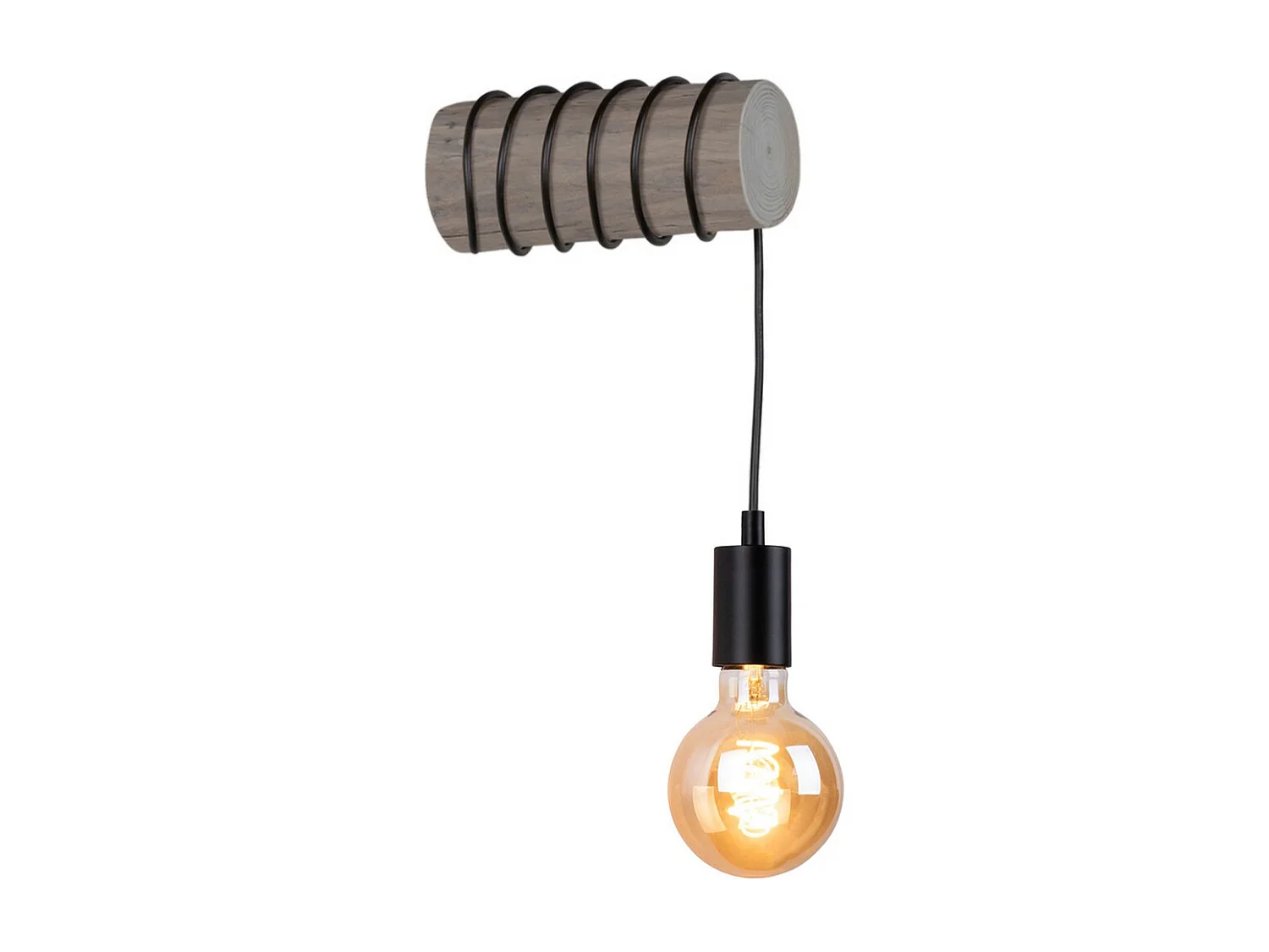 Lampa ścienna Erlauf, Brązowy, 8x20x33 cm, EPIKASA