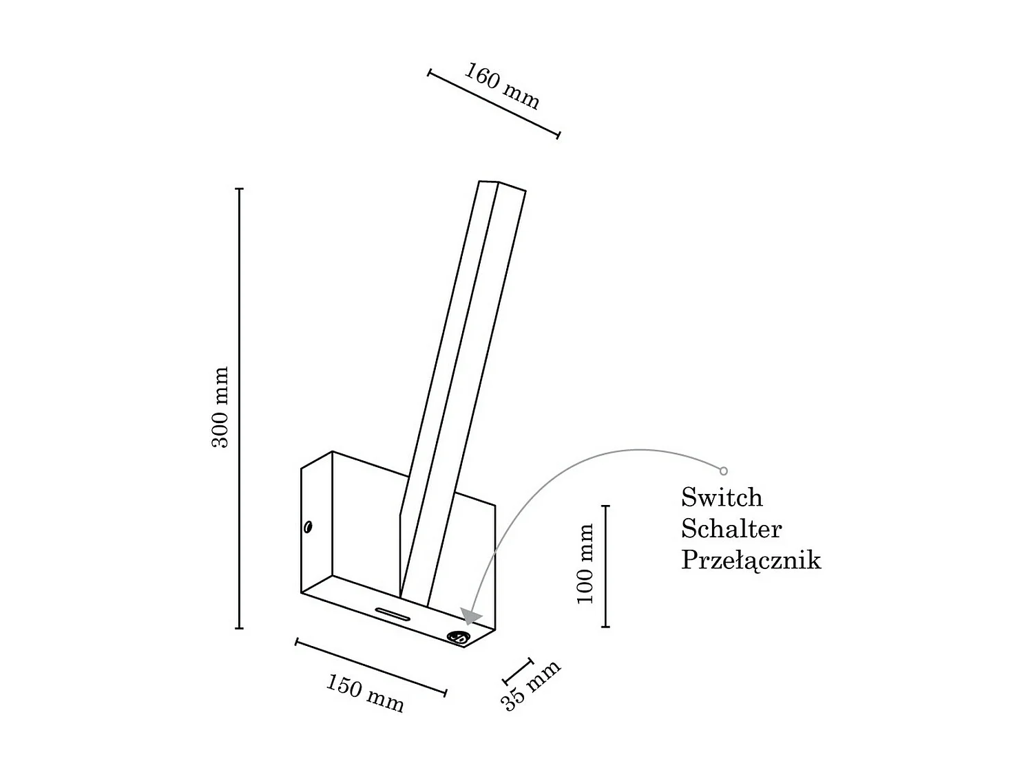 Lampa ścienna Martinica, Brązowy, 15x16x30 cm, EPIKASA