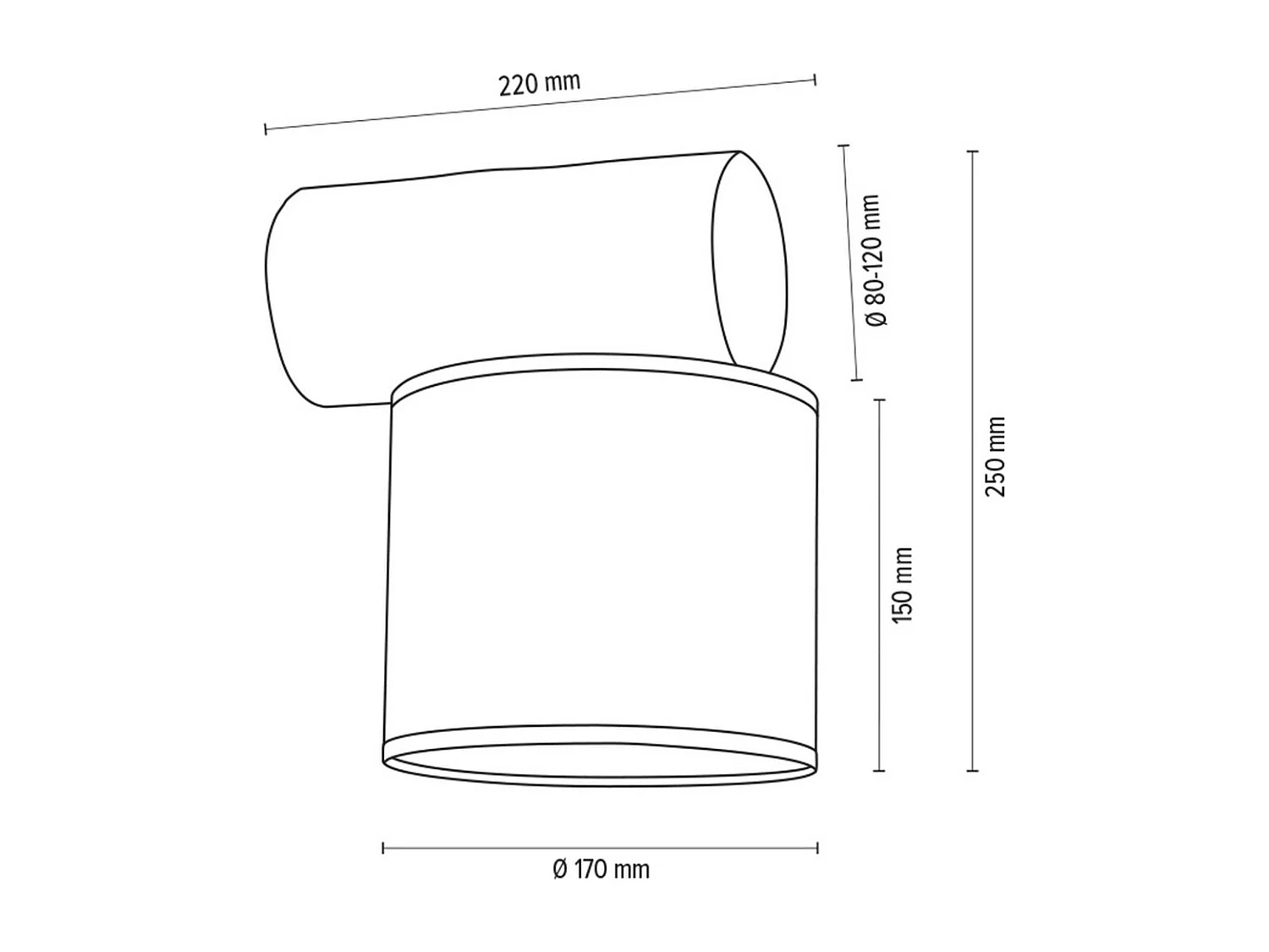 Lampa ścienna Drin, Brązowy, 25x25x25 cm, EPIKASA