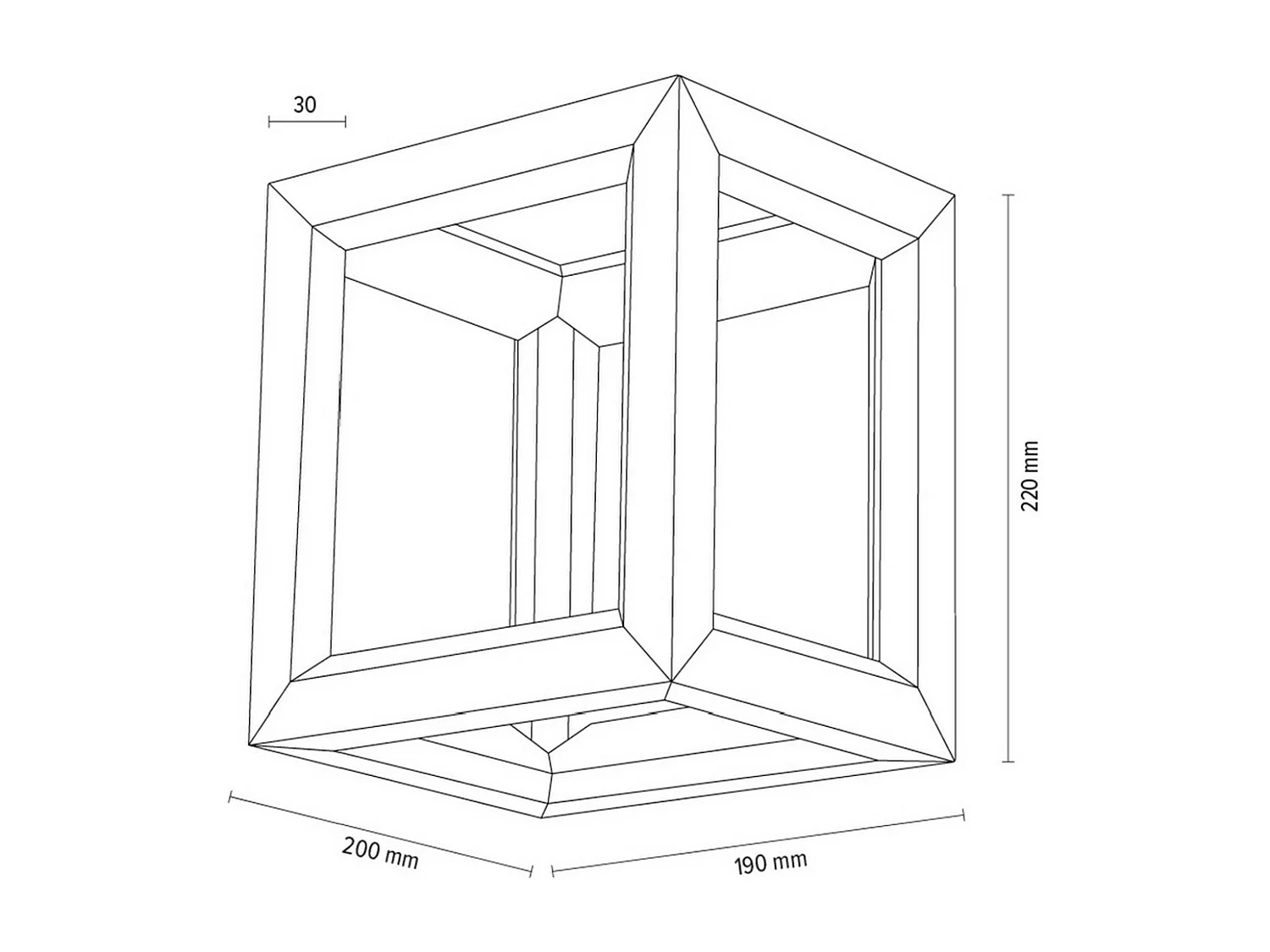Applique Tietar, Marron, 19x20x22 cm, EPIKASA