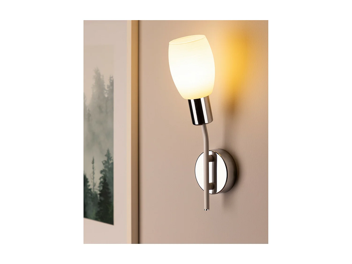 Applique Tamega, Blanc, 7x8x31 cm, EPIKASA