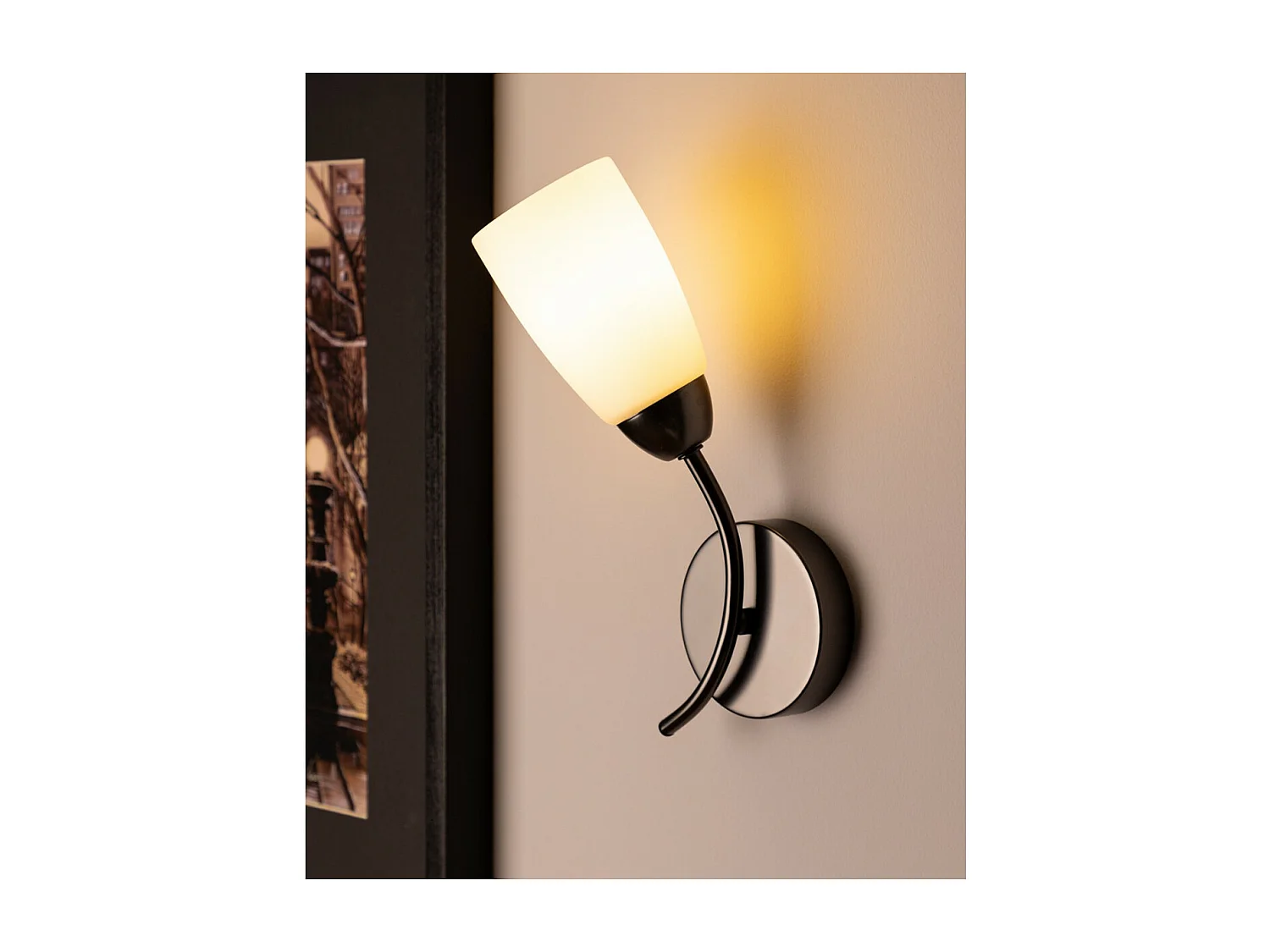 Wandlamp Noguera, Grijs, 10x17x28 cm, EPIKASA