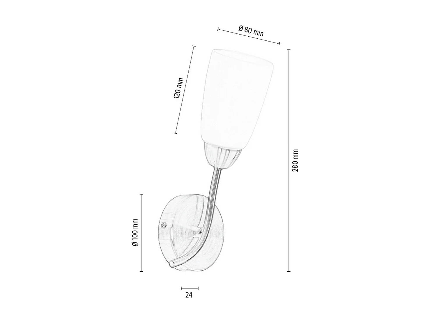 Wandlamp Noguera, Grijs, 10x17x28 cm, EPIKASA