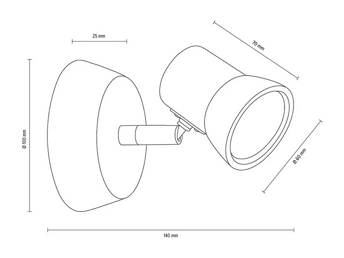 Applique Lione, Marron, 10x14x10 cm, EPIKASA