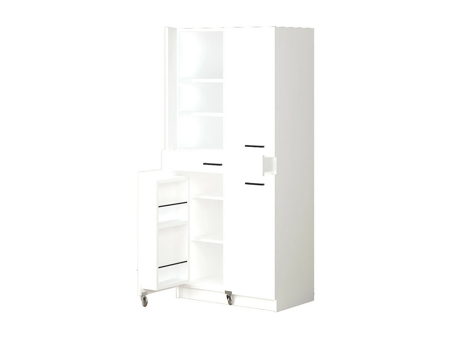 Armoire Sima, Blanc, 80x47x180 cm, EPIKASA