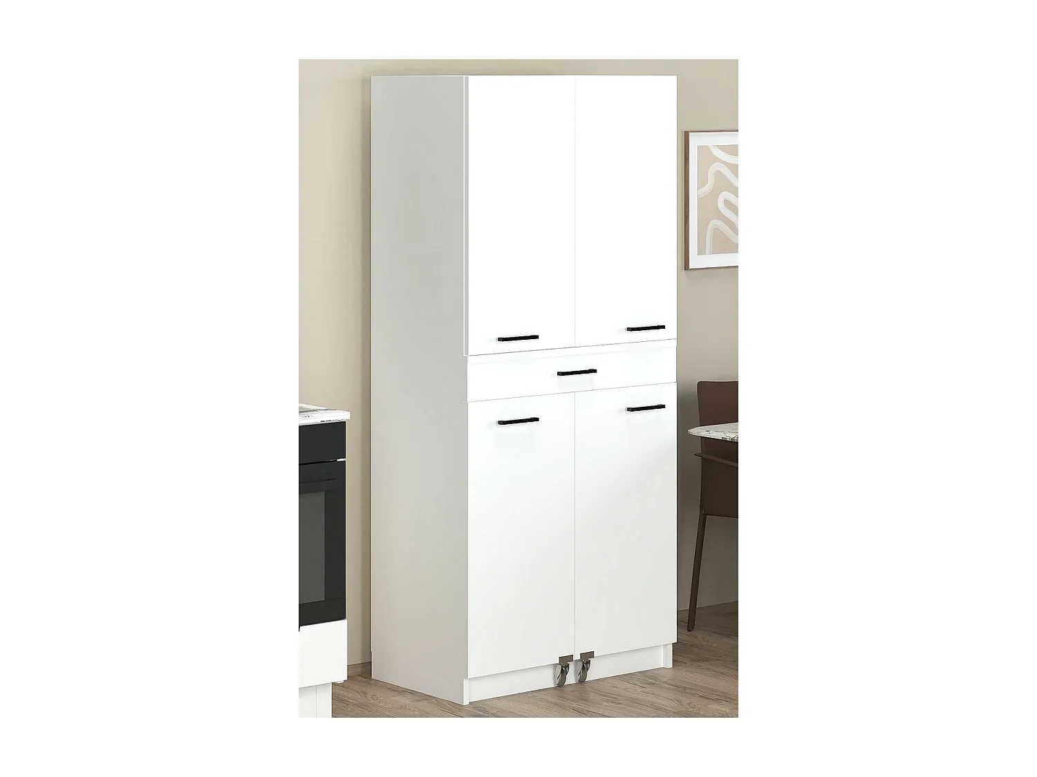 Armoire Sima, Blanc, 80x47x180 cm, EPIKASA