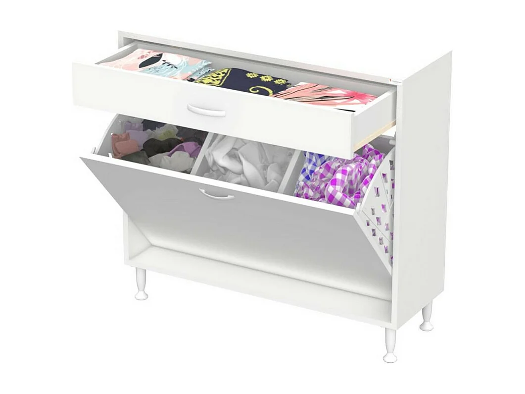 Armário de Lavandaria Aktif, Branco, 100x32,5x88 cm, EPIKASA