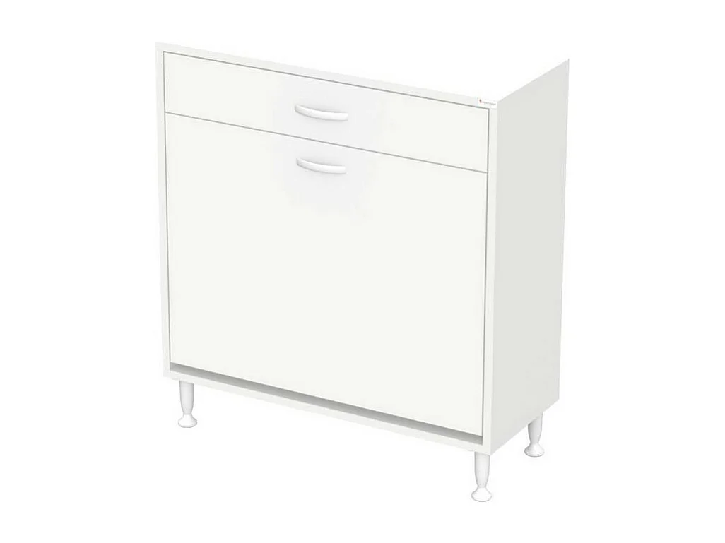 Meuble à Linge Aktif, Blanc, 70x32,5x88 cm, EPIKASA