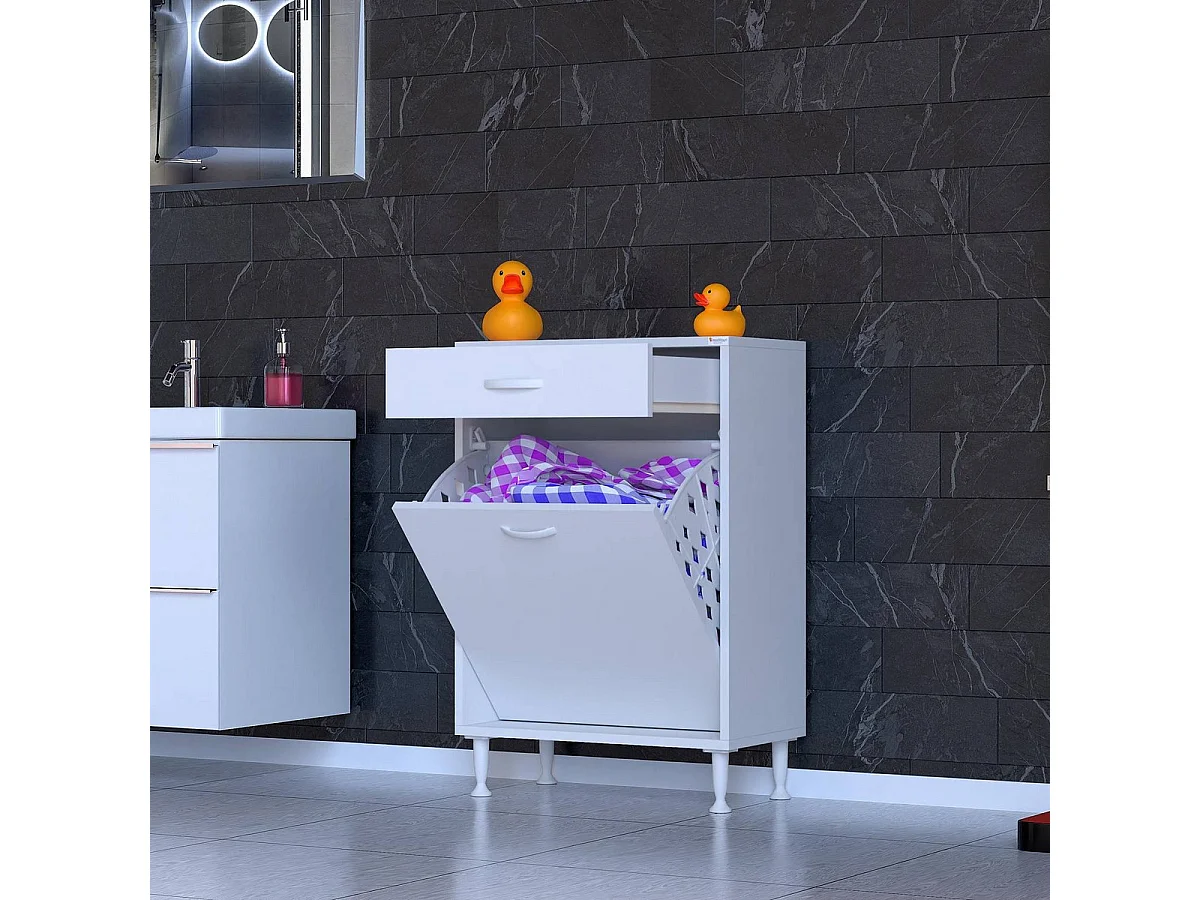 Waskast Aktif, Wit, 55x32,5x88 cm, EPIKASA