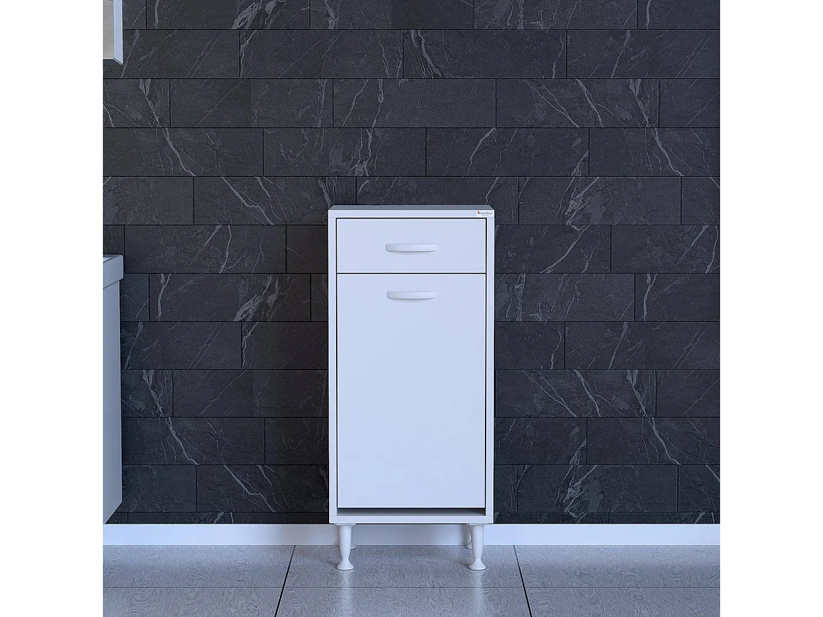 Waskast Aktif, Wit, 40x32,5x88 cm, EPIKASA