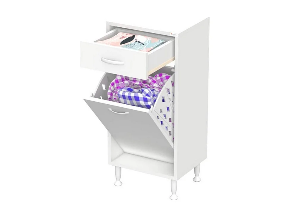 Waskast Aktif, Wit, 40x32,5x88 cm, EPIKASA