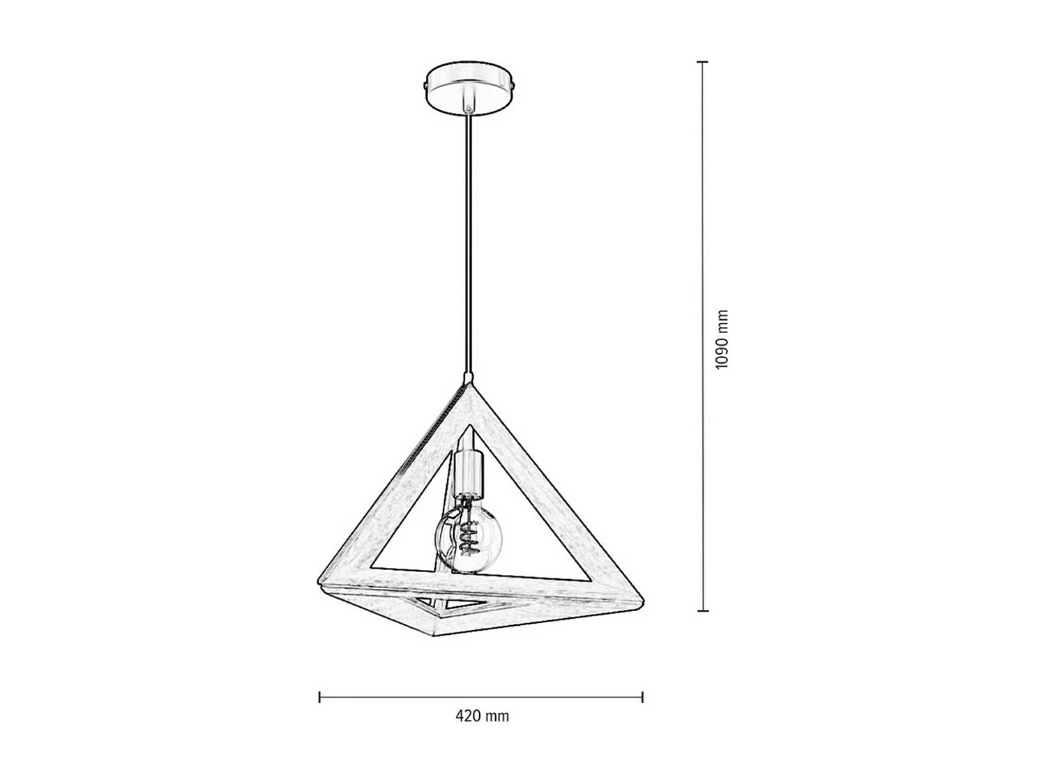 Suspension Yukon, Marron, 42x42x110 cm, EPIKASA
