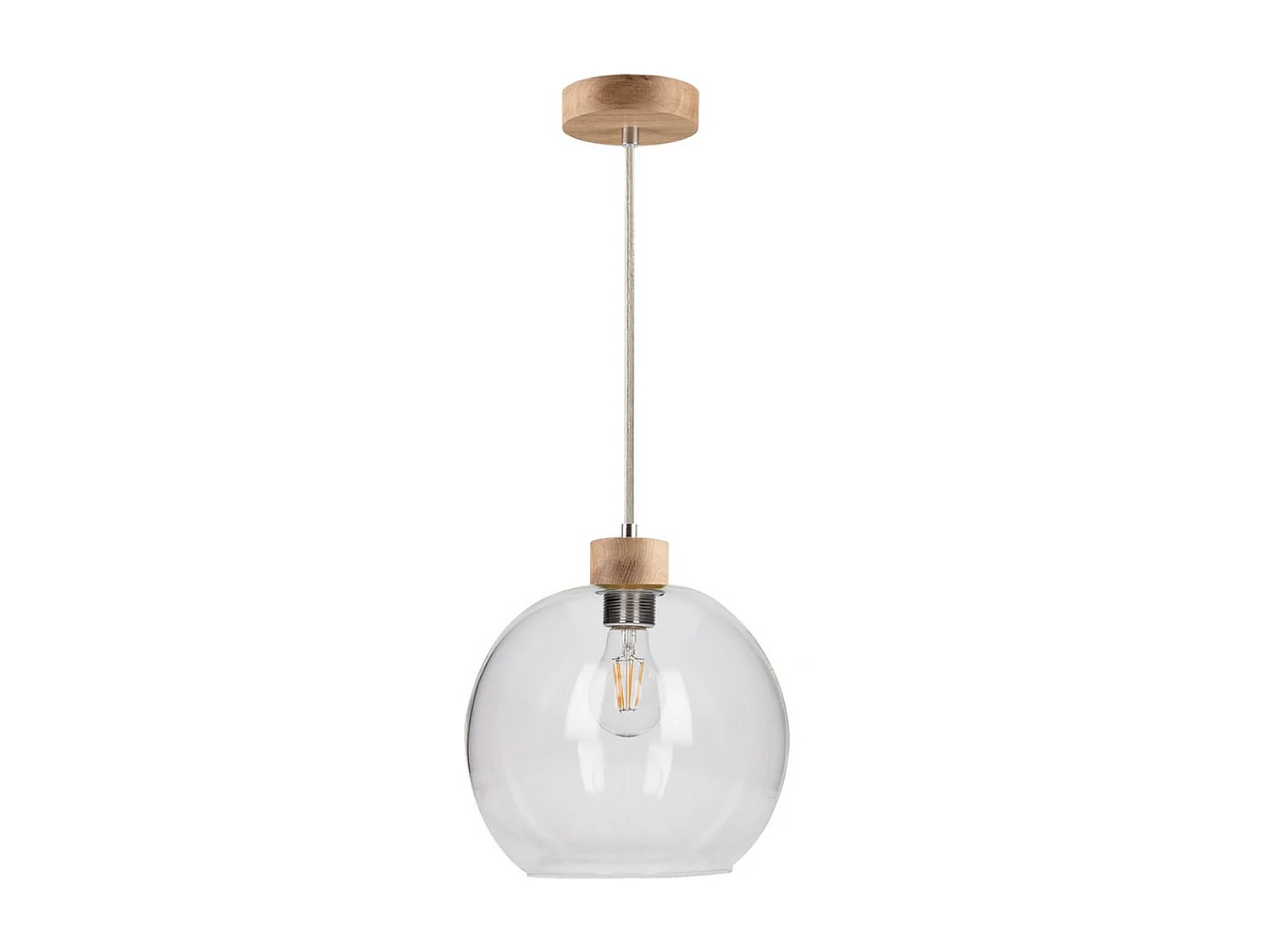 Candeeiro Suspenso Dommel, Castanho, 24x24x120 cm, EPIKASA