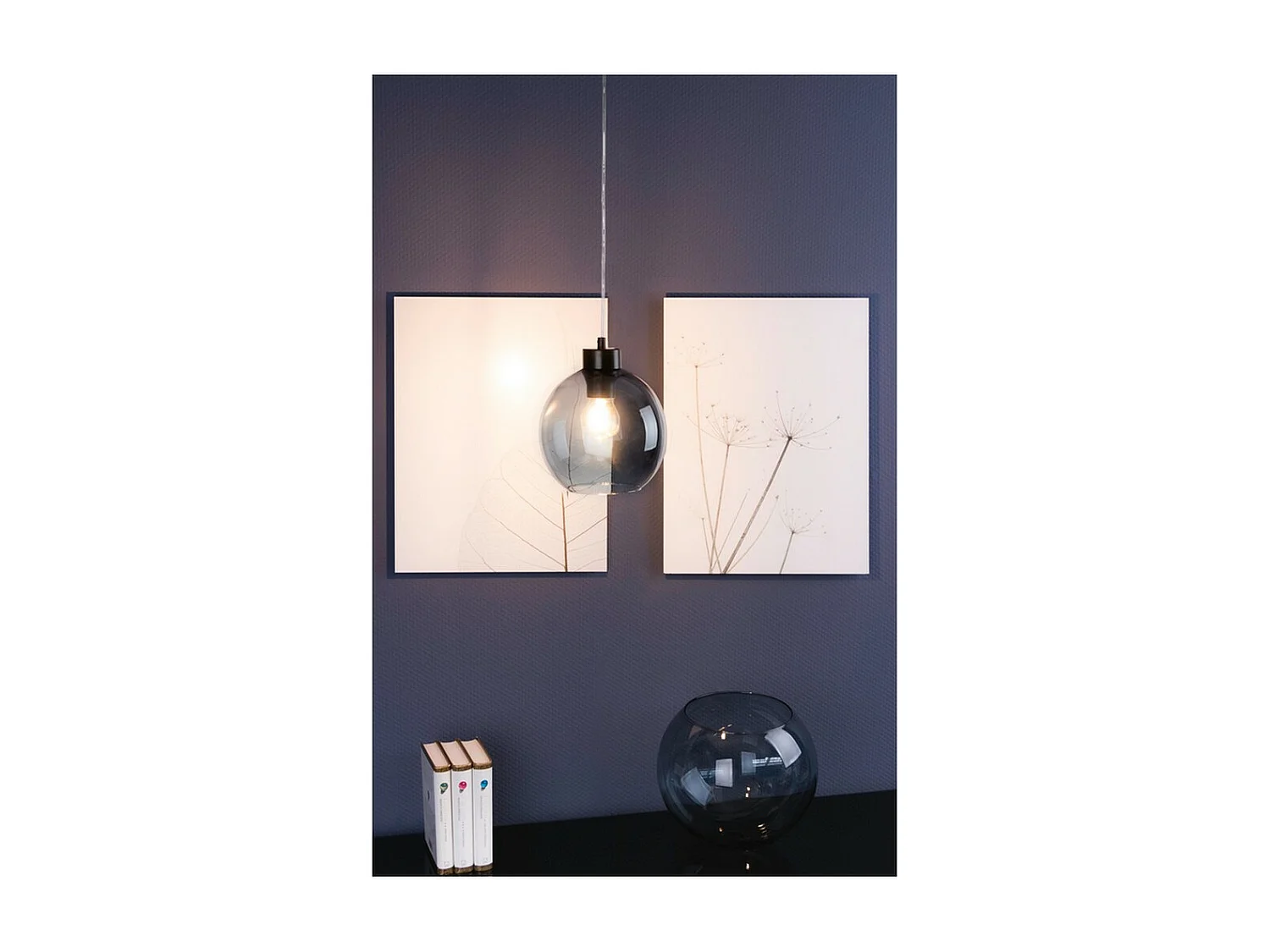 Suspension Mehaigne, Noir, 20x20x120 cm, EPIKASA